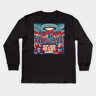 Bang Bang 49 ers Gang fan art graphic design,49 ers victor design Kids Long Sleeve T-Shirt